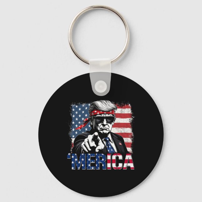 Funny Trump Gulf Of Us merica Trump Apparel  Keychain (Front)