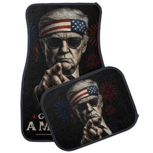 Funny Trump Gulf Of USA America 2025 4th Of July Car Floor Mat