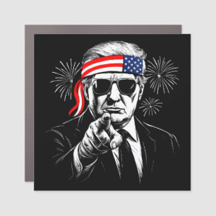 Funny Trump Gulf Of USA America 2025 4th Of July Car Magnet