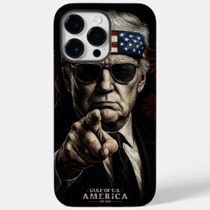 Funny Trump Gulf Of USA America 2025 4th Of July Case-Mate iPhone 14 Pro Max Case