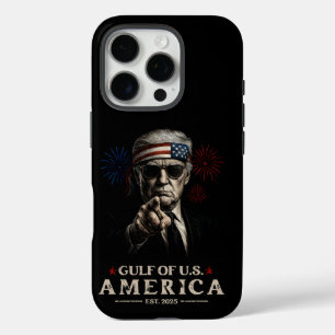 Funny Trump Gulf Of USA America 2025 4th Of July iPhone 16 Pro Case
