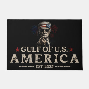 Funny Trump Gulf Of USA America 2025 4th Of July Doormat