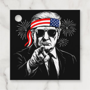 Funny Trump Gulf Of USA America 2025 4th Of July Favor Tags