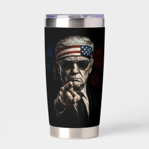 Funny Trump Gulf Of USA America 2025 4th Of July Insulated Tumbler