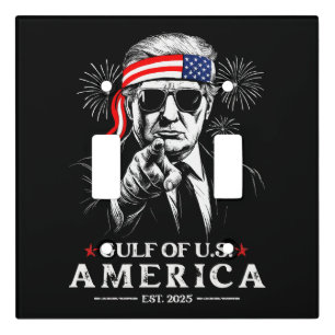 Funny Trump Gulf Of USA America 2025 4th Of July Light Switch Cover