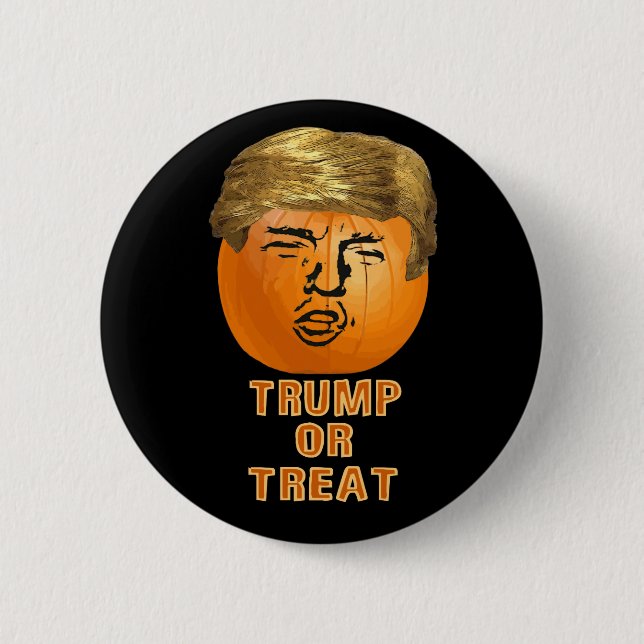Funny Trump Halloween Trumpkin Pumpkin Button (Front)