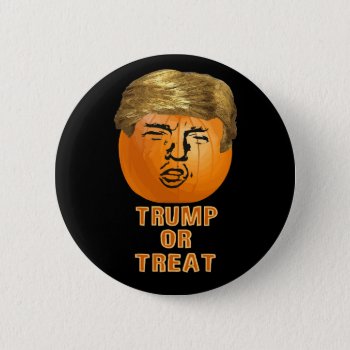 Funny Trump Halloween Trumpkin Pumpkin Button by Home_Sweet_Holiday at Zazzle