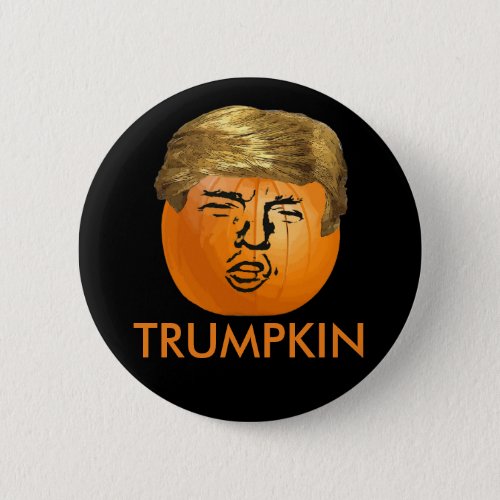 Funny Trump Halloween Trumpkin Pumpkin Button