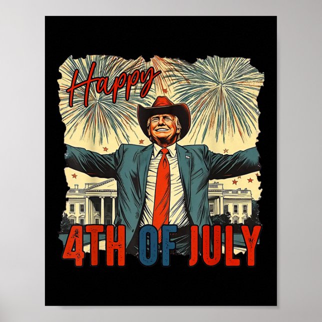 Funny Trump Happy 4th Of July Independence Day  Poster (Front)