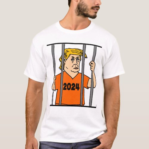 Funny Trump in Jail Anti Trump Politics T_Shirt