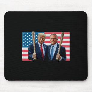 Funny Trump Kennedy Mega Maha Baseball Bat Usa Fla Mouse Pad