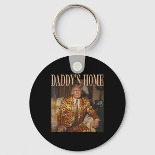 Funny Trump Leopard Daddys Home, Trump 2024 Keychain