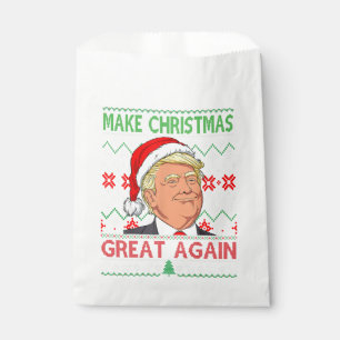 Funny Trump Make Christmas Great Again Ugly Sweate Favor Bag