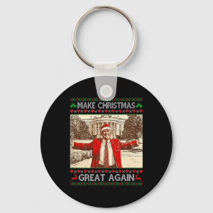 Funny Trump Make Christmas Great Again Xmas Family Keychain
