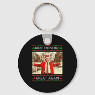Funny Trump Make Christmas Great Again Xmas Family Keychain