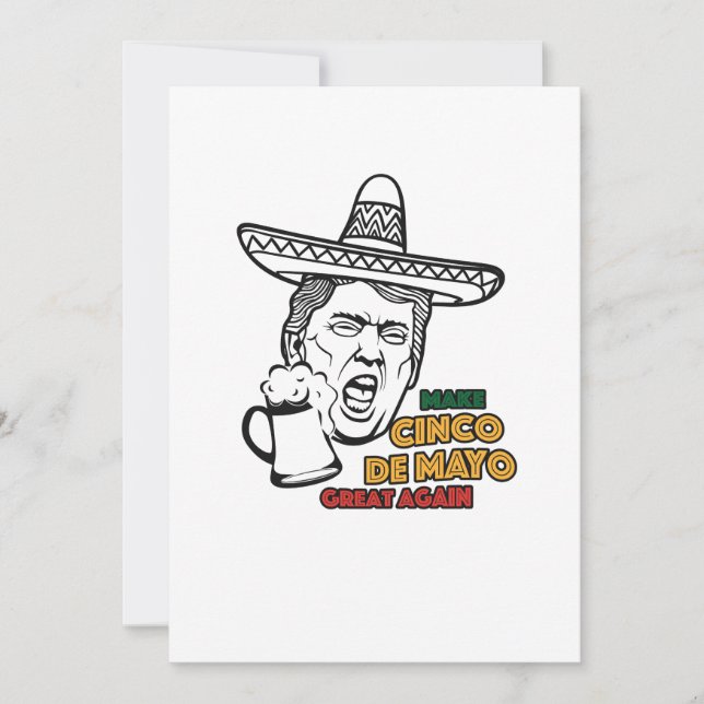 Funny Trump Make Cinco de Mayo Great Again Card (Front)