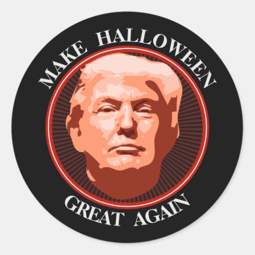 Funny Trump Make Halloween Great Classic Round Sticker