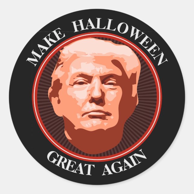 Funny Trump Make Halloween Great Classic Round Sticker (Front)