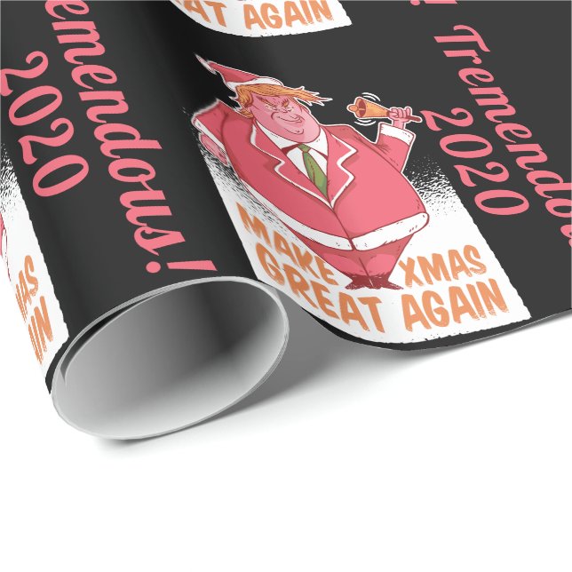 Funny Trump Make Xmas Great Again 2020 Custom Wrapping Paper (Roll Corner)