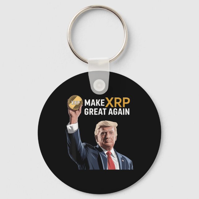 Funny Trump Make Xrp Great Again Xrp Crypto Keychain (Front)
