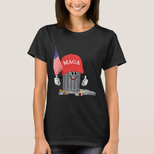 Funny Trump Mega Garbage Can Cartoon Character Ame T-Shirt