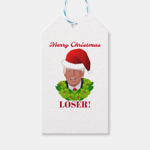 Funny Trump Merry Christmas Loser Gift Tags