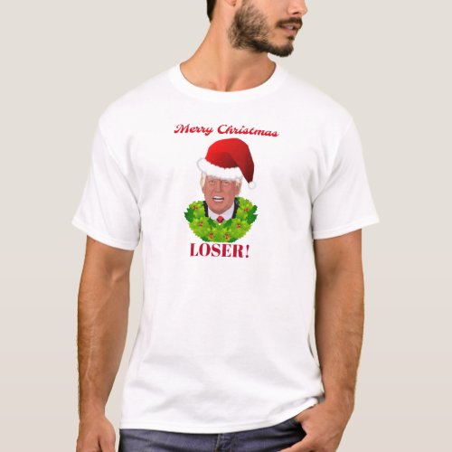 Funny Trump Merry Christmas Loser T_Shirt