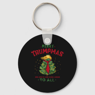 Funny Trump Merry Trumpmas Christmas Tree Xmas Hol Keychain