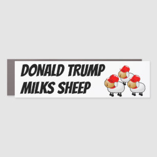 Funny Trump Milks Sheep Car Magnet