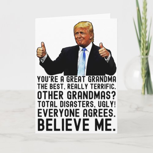 Funny Trump Mothers Day Grandma Card