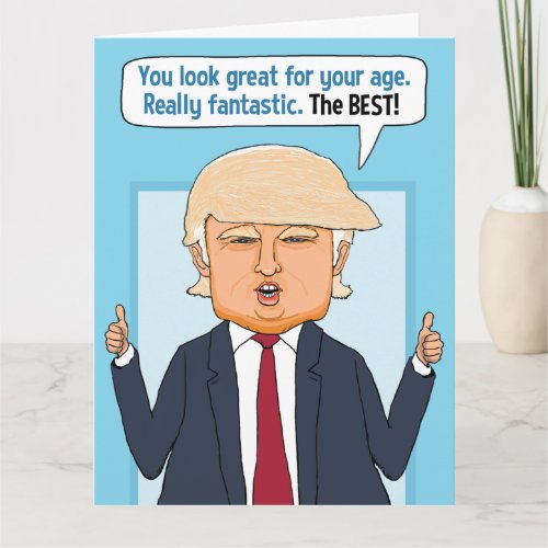 Funny Trump Not Fake Birthday News Card