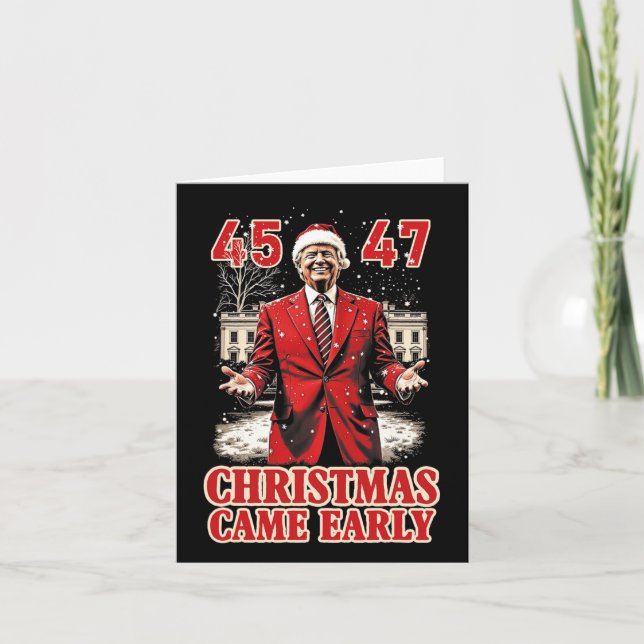Funny Trump Present Came Early This Year 2024  Card (Front)