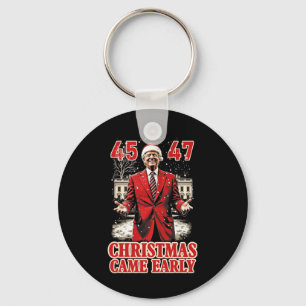 Funny Trump Present Came Early This Year 2024  Keychain