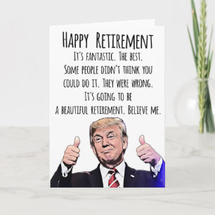 Funny Trump Retirement Card – MAGA Political Humor
