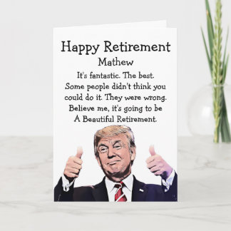 Funny Trump Retirement Card – MAGA Political Humor