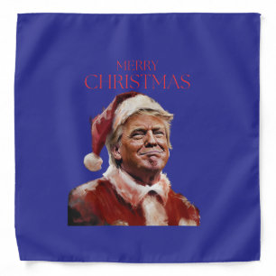 Funny Trump Santa Claus Christmas Card Bandana