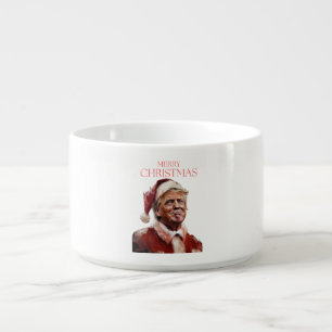 Funny Trump Santa Claus Christmas Card Bowl