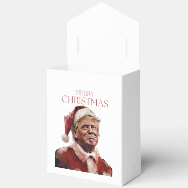 Funny Trump Santa Claus Christmas Card Favor Boxes (Open)