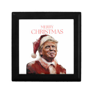 Funny Trump Santa Claus Christmas Card Gift Box