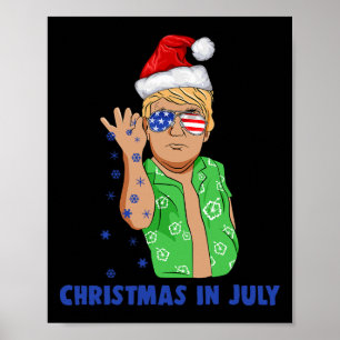 Funny Trump Santa Claus Salt Christmas In July Gif Poster