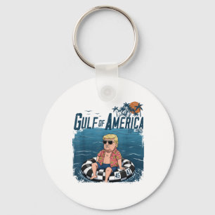 Funny Trump Shirt Gulf Of Us America Est 2025 4th  Keychain