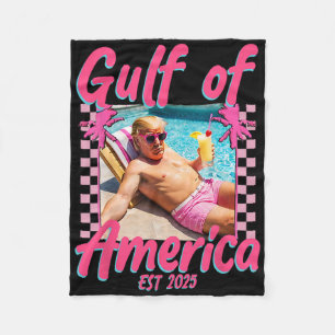 Funny Trump Shirt Gulf Of Us America Est 2025 Fleece Blanket