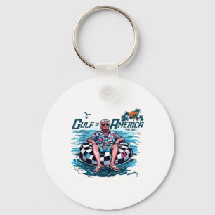 Funny Trump Shirt Gulf Of Us America Est 2025 Keychain