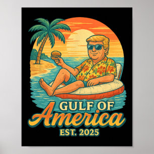 Funny Trump Shirt Gulf Of Us America Est 2025  Poster