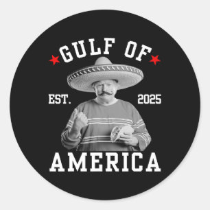 Funny Trump Shirt Gulf Of Us America Funny Donald Classic Round Sticker