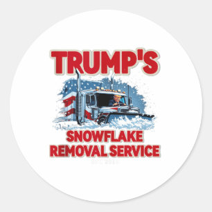 Funny Trump Snowflake Removal 2024 Election Hilari Classic Round Sticker