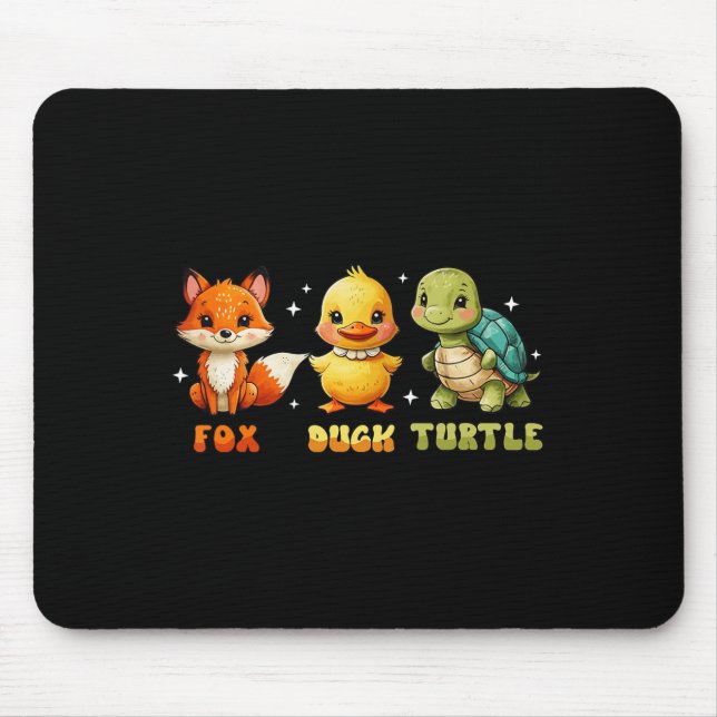 Funny Trump Subtle Fox Duck Turtle Cute Animal 3  Mouse Pad (Front)