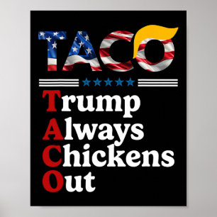 Funny Trump Taco Trump Always Chickens Out _1 Poster
