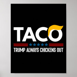 Funny Trump Taco Trump Always Chickens Out 6 Poster