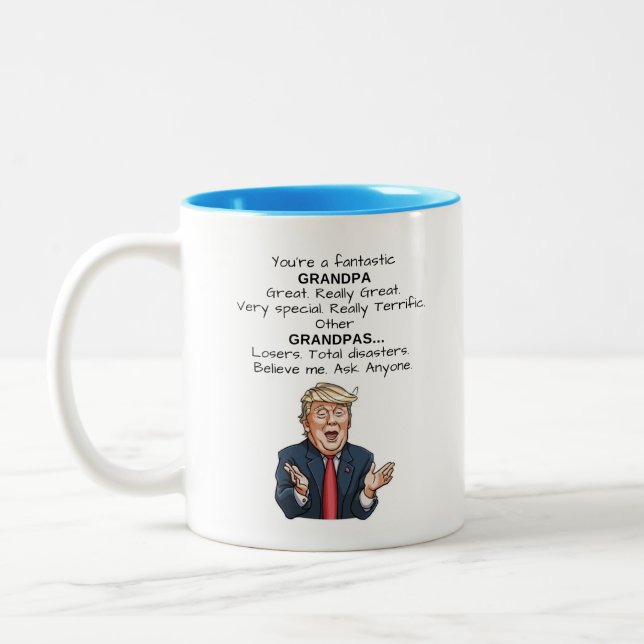 Funny Trump Terrific Grandpa coffee Mug Coffee Cup (Left)